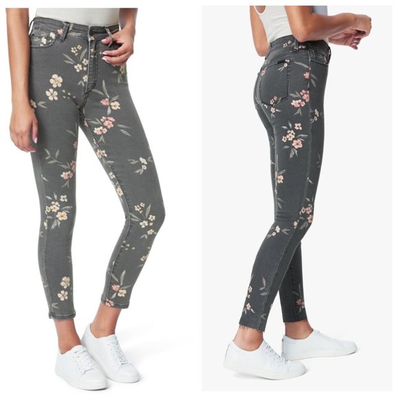 Skinny Jeans Floral Raw 
